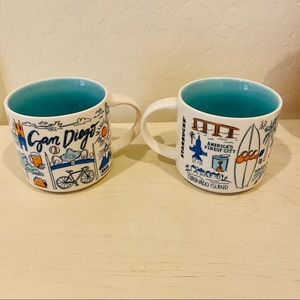 Starbucks Been There Series mug pair San Diego